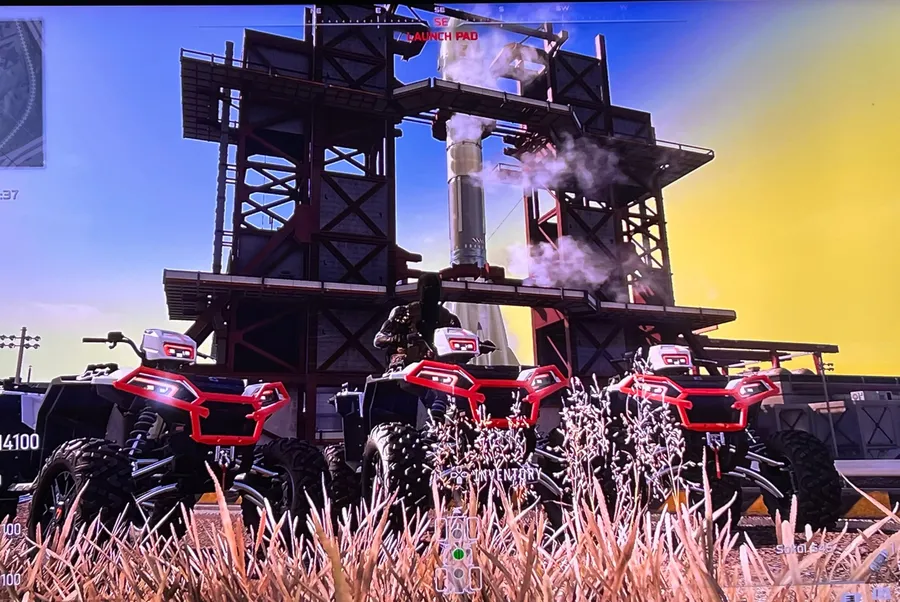 Player screenshot of the Polaris Sportsman at Verdansk · Launch Pad